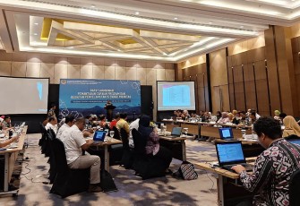 Rapat koordinasi pemantauan capaian program dan kegiatan penyelamatan 15 Danau Prioritas Nasional, Kamis (16/11/2023) di Hotel Artotel Suites Mangkuluhur, Jakarta. 