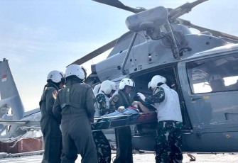Satuan Tugas Maritime Task Force (MTF) TNI Konga XXVIII-N UNIFIL menggelar latihan kontijensi selama tiga hari, di Dermaga Beirut, Lebanon. Jumat (3/11/2023).