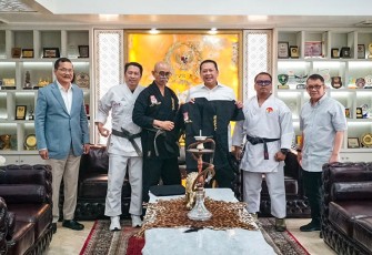 Bamsoet saat menerima pengurus INAFF, di Jakarta, Rabu (15/11/23).