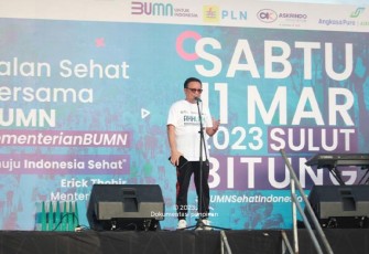 Walikota Bitung saat memberikan sambutan