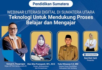 Webinar Literasi Digital di SMP Kabupaten Deli Serdang