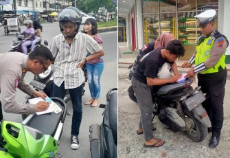 Sat Lantas Polrestabes Medan dalam gelar pelaksanaan Operasi (Ops) Zebra Toba Tahun 2023 yang digelar selama 14 hari.