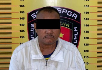 Terduga pelaku saat diamankan