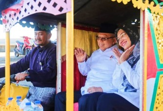 Wapres KH Ma'ruf Amin saat mengunjungi Wisata Religi di Pulau Penyengat