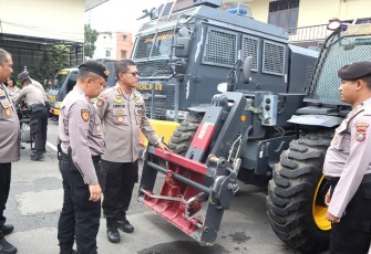Tim Supervisi Mabes Polri saat Cek Kesiapan Polrestabes Medan dalam Kesiapan Pemilu 2024