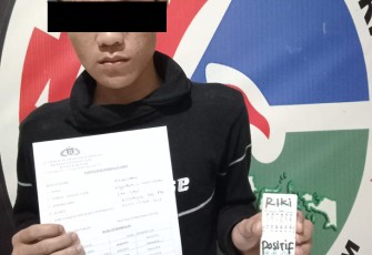 Tersangka saat diamankan