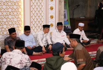 Tim Safari Ramadhan (TSR) 1, Pemprov Sumbar menyambangi Masjid Mujahadah, Kelurahan Sawahpadang Aua Kuniang, baru-baru ini.