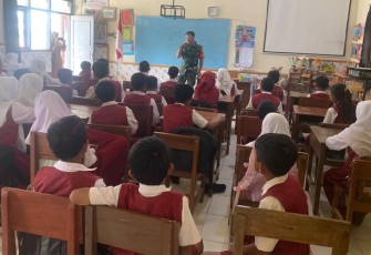 Koramil 0806/04 Bendungan saat Gelar Program Babinsa Masuk Sekolah