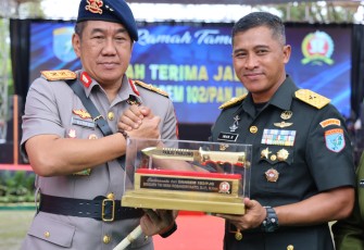 Kapolda Kalteng saat Hadiri Sertijab Danrem 102 Panju Panjung