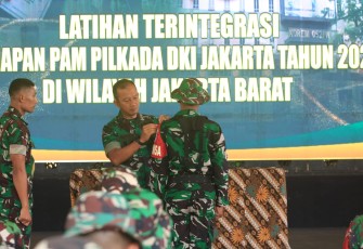 Korem 052/Wkr melaksanakan latihan terintegrasi pengamanan Pilkada T.A 2024 DKI Jakarta yang ditempatkan di  Yonif mekanis 203/AK Jln Gatot Subroto km 6 ,Gandasari, Jatiuwung Kota Tangerang dan Batalyon Arhanud 6/BAY. Jl. Lagoa Kanal No.41, Kb. Bawang, Kec. Tj. Priok, Jakarta Utara, Rabu (10/1/2024)