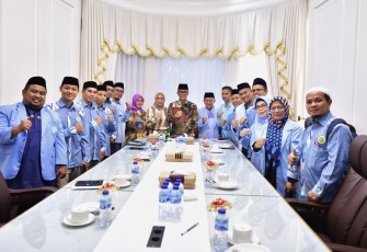 Pj Gubernur Sulsel Prof Zudan Arif Fakrulloh saat menerima audiensi DPW BKPRMI Sulsel, Jum'at (24/5)