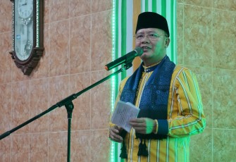 Gubernur Bengkulu Rohidin Mersyah menggelar Safari Ramadhan 1445 ke Masjid Al-Falah Desa Lokasari Kecamatan Lebong Utara Kabupaten Lebong 