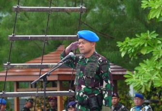 Kepala Staf Koarmada III saat Pimpin Upacara Operasi Gaktib dan Operasi Yustisi Polisi Militer Tahun 2024