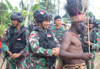 Acara Tarian Wama Distrik Waris, Papua Sabtu (03/02/24).