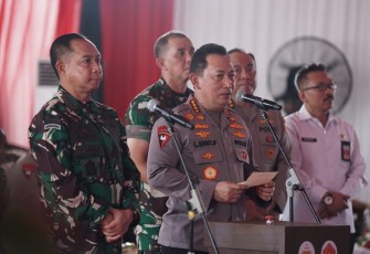 Panglima TNI dan Kapolri Hadiri Peluncuran Gugus Tugas Ketahanan Pangan Polri di Jawa Timur