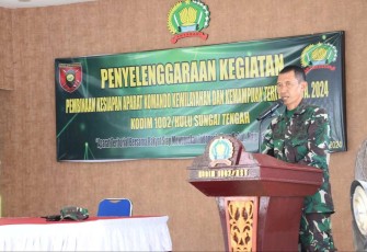 Kodim 1002/HST Gelar Pembinaan Kesiapan Aparat Kewilayahan 2024