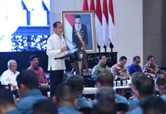 Presiden RI Joko Widodo saat memberi arahan