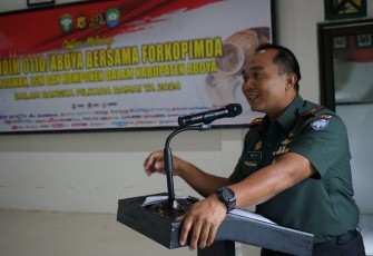  Komandan Kodim 0110/Abdya Letkol Inf Beni Maradona, S.Sos mengajak semua pihak dalam Kabupaten Aceh Barat Daya (Abdya) turut serta merawat kondusifitas wilayah dan mendukung pelaksanaan Pemilihan Kepada Daerah (Pilkada) tahun 2024 dengan damai
