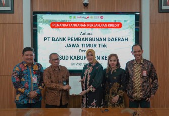 Bank Jatim Kucurkan Kredit BLUD Rp 75 Miliar Ke RSUD Kab Kediri