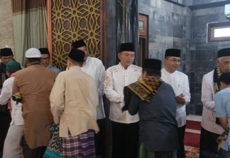 Dandim Madiun Bersama Forkopimda Kota Madiun saat Hadiri Sholat Idul Adha