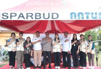Foto bersama dalam acara Talkshow Pameran Ekonomi Bakti di Ujung Perairan Laut Utara Indonesia