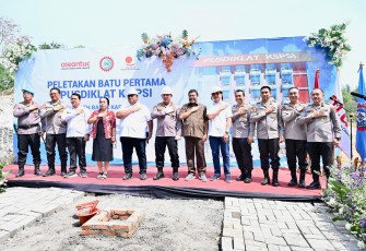 Kapolri Laksanakan Peletakan Batu Pertama Pembangunan Gedung Pusdiklat SPSI di Kawasan Jatiluhur Purwakarta