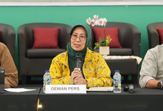 Ketua Dewan Pers, Ninik Rahayu dalam acara persiapan Deklarasi di Dewan Pers