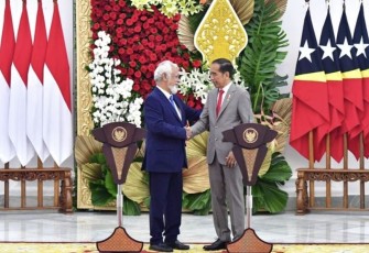 Pertemuan antara Presiden Joko Widodo dengan Perdana Menteri Republik Demokratik Timor-Leste, Kay Rala Xanana Gusmao, di Istana Kepresidenan Bogor, Provinsi Jawa Barat, pada Jumat, 26 Januari 2024.