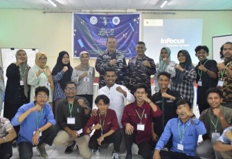 Kapoksahli Koarmada III Sebagai Narasumber Intermediate Training Nasional LK2 HMI Cabang Sorong