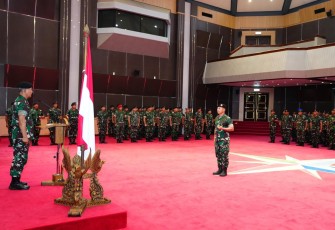 Kasum TNI Pimpin Laporan Korps Kenaikan Pangkat 36 Perwira Tinggi TNI