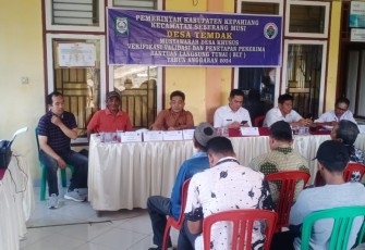 Pemdes Temdak Lakukan Validasi dan Penetapan Penerima BLT DD Tahun 2024 