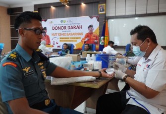 Personel Wing Udara 1 Sumbangkan Darah di HUT Basarnas