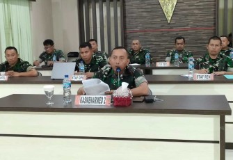 Kasmenarmed 2 Kostrad Letkol Arm Siswo Budiarto pimpin jajaran ikuti Kegiatan Evaluasi SPI Satjar Secara Virtual, Kamis (4/1)