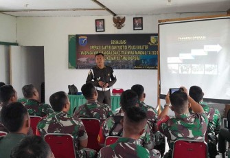 Sub denpom XII/1-3 Melawi Lakukan Sosialisasi Gaktib dan Yustisi bagi Prajurit TNI-AD se-Kabupaten Melawi 