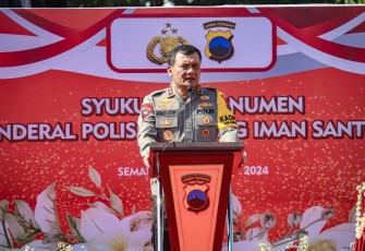 Kapolda Jateng Irjen Pol Ahmad Luthfi saat meresmikan Monumen Patung Hagoeng Imam Santoso, Jum'at (2/2)