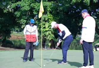 Turnamen Golf "Gober Series" di padang golf Baddoka, Makassar, Minggu (4/2)