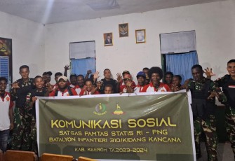 Komsos bersama warga perbatasan 