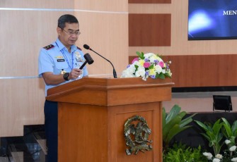 Dankoharmatau Marsma TNI Oki Yanuar saat membuka Raker Koharmatau tahun 2024