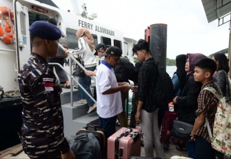 Pengamanan arus mudik lebaran di pelabuhan Punggur Batam