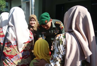 Dandim 0807/Tulungagung Letkol Czi Nooris Agus Rinanto saat halalbihalal, Selasa (16/4)