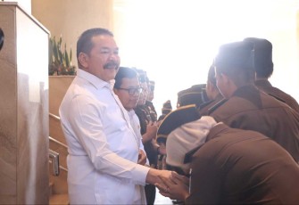 Jaksa Agung RI ST Burhanuddin saat halalbihalal, Senin (22/4)