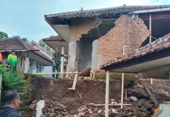 Rumah warga terdampak gempa Kabupaten Garut