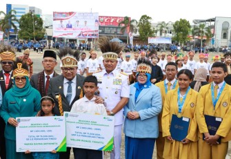 Upacara Hardiknas di Papua Barat Daya