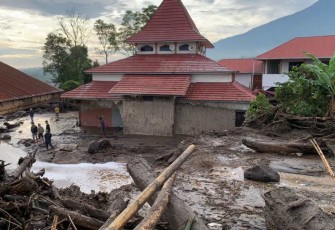 Rumah ibadah terdampak banjir lahar