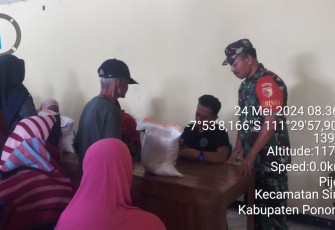 Pendistribusian bantuan beras wilayah desa binaan 