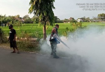 Fogging di wilayah desa binaan 