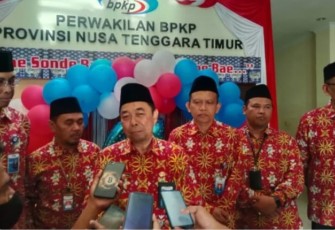 Rizal Suhaili, selaku Kepala Perwakilan BPKP Provinsi NTT, saat diwawancarai awak media