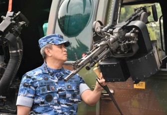 Pangkoopsud I Marsda TNI Mohammad Nurdin pengecekan kesiapan alutsista di lanud Atang Sendjaja, Bogor