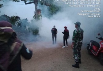 Fogging di wilayah desa binaan 