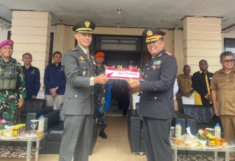 Dandim 1715/Yahukimo Hadiri HUT Bhayangkara ke-78 di Polres Yahukimo 